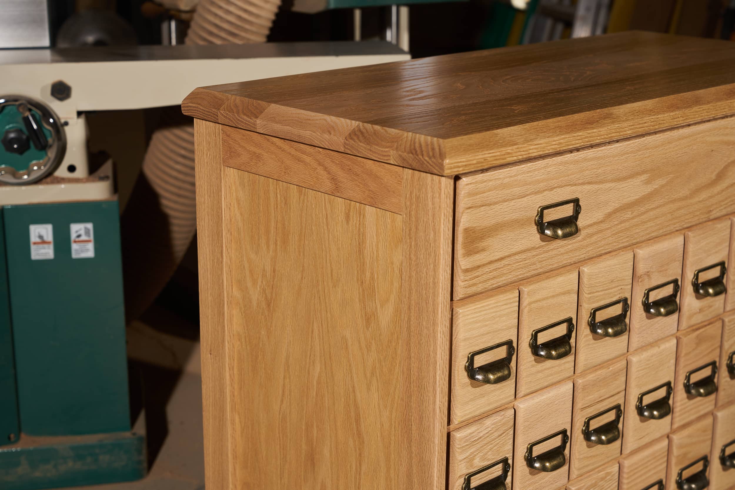 Ready to Ship - Pennyworth 39in Oak Trading Card Cabinet