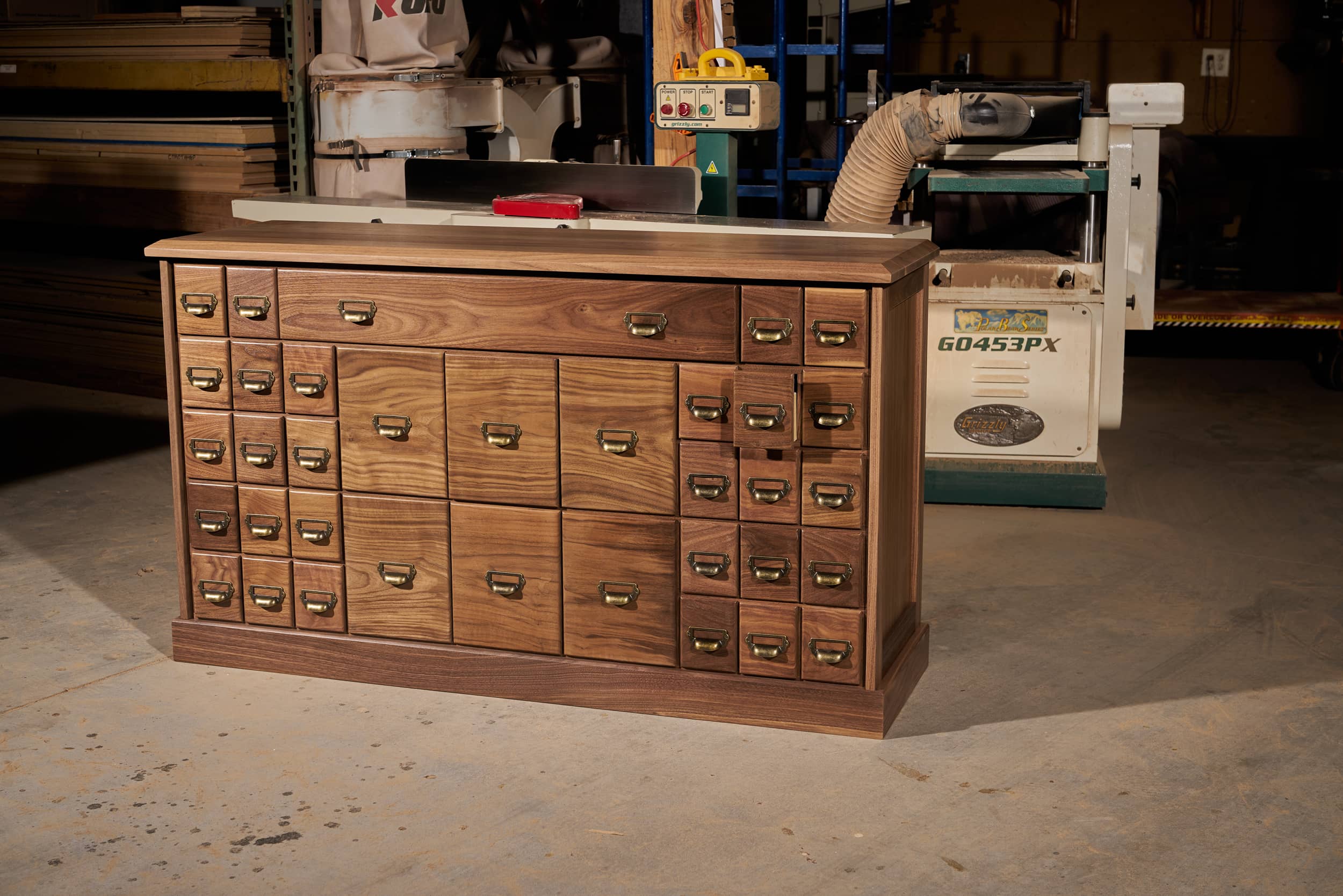 Ready to Ship - Heritage 58in Walnut Trading Card Cabinet with Showcase Display