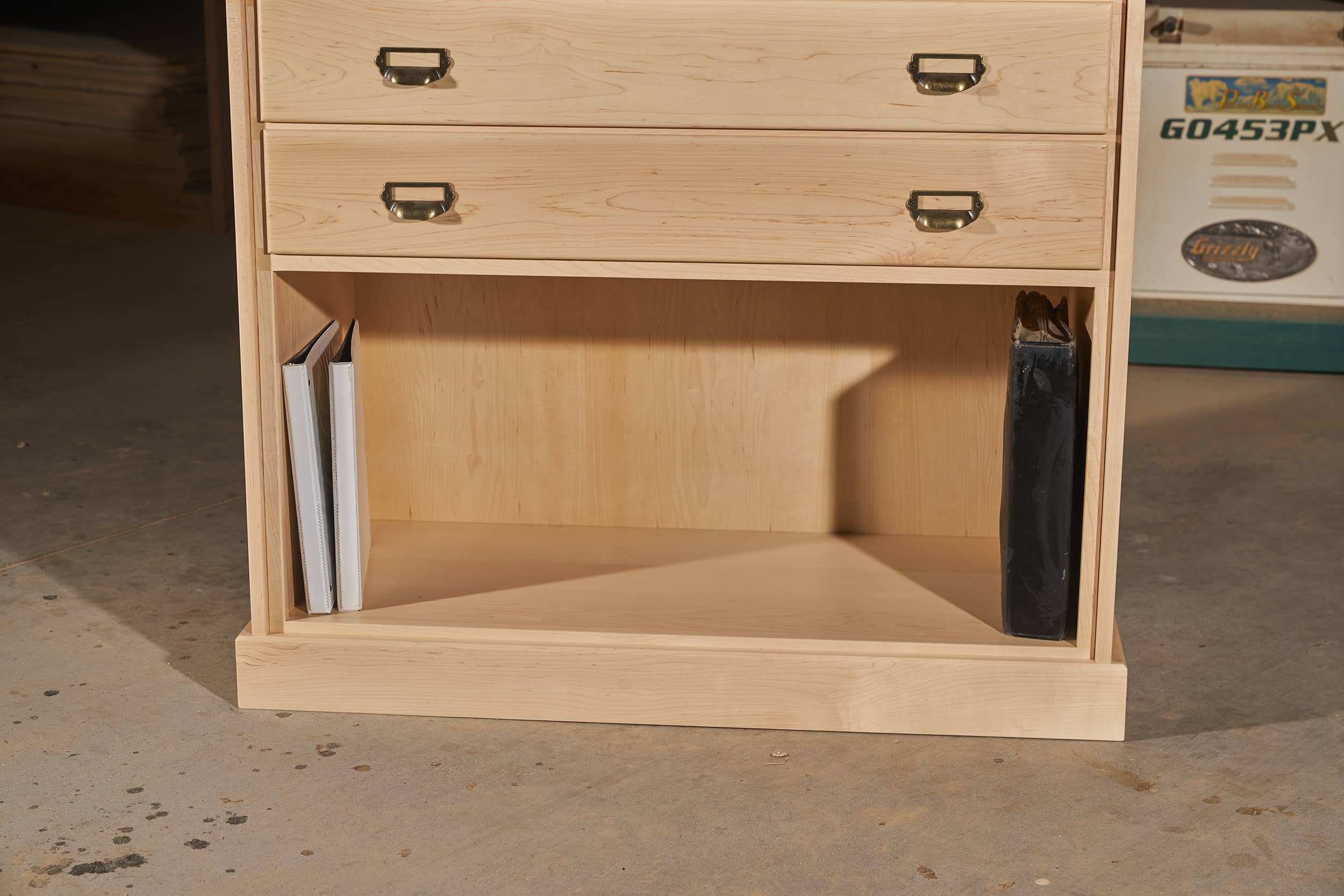 Ready to Ship - 1 of 1 Binder Storage 39in Maple Trading Card Cabinet